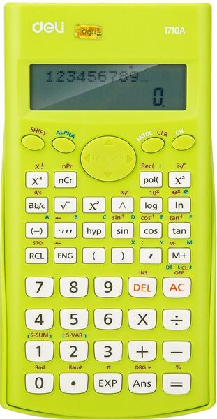 Калькулятор научный Deli зеленый 10+2-разр.